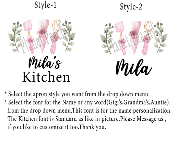 Personalized Apron for Women with Pocket Kitchen Gift