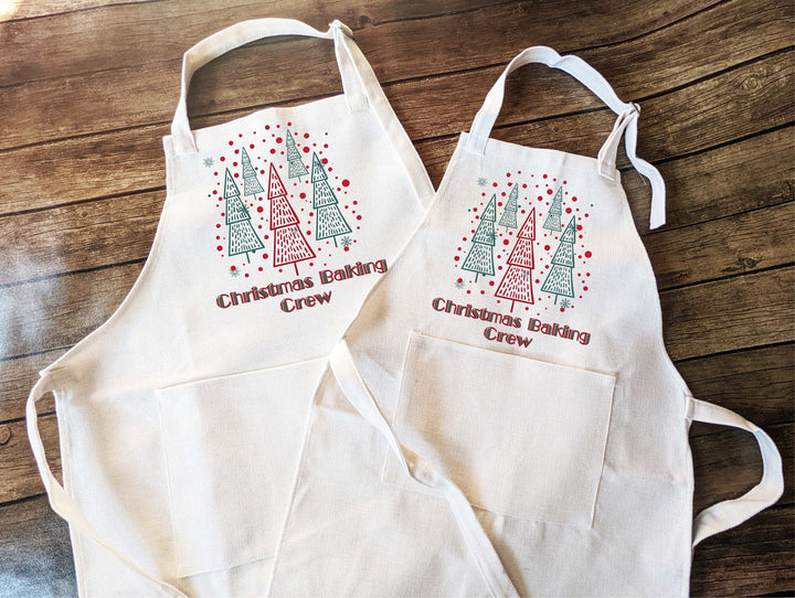 Holiday Baking Aprons Christmas Family Matching Crew Apron