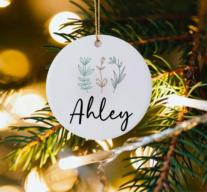 Personalized name Christmas ornament Personalized baby's first year Custom kids Christmas Ornament Baby's first ornament Holiday ornament g