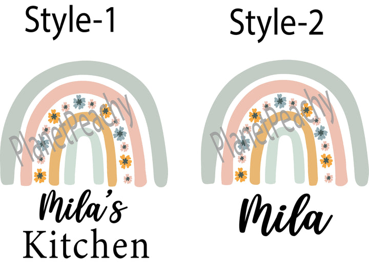 Personalized Rainbow Tea Towel Custom Dish Towel Gift
