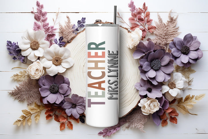 Personalized teacher tumbler Teacher Tumbler with name customized Teacher gift tumbler teacher appreciation gift Teacher stainless tumbler
