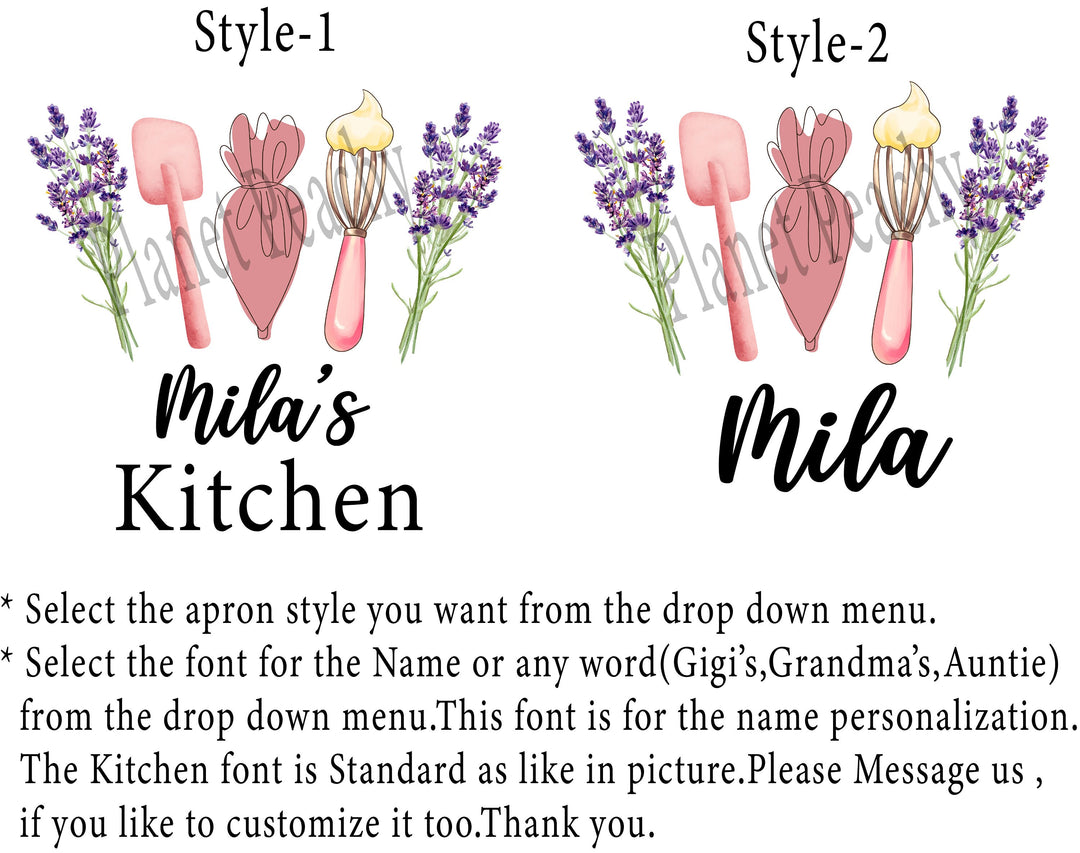 Custom Apron for Women with Pocket Personalized Gift Set
