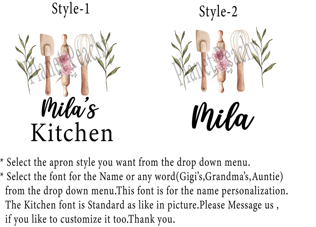 Personalized kitchen gift for women&nbsp;Custom Oven mitts and Potholder dish towel with name Monogram apron Grandma gift apron with pocket