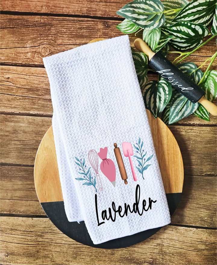 Kitchen Towel With Name Custom Dish Towel Personalized Decor