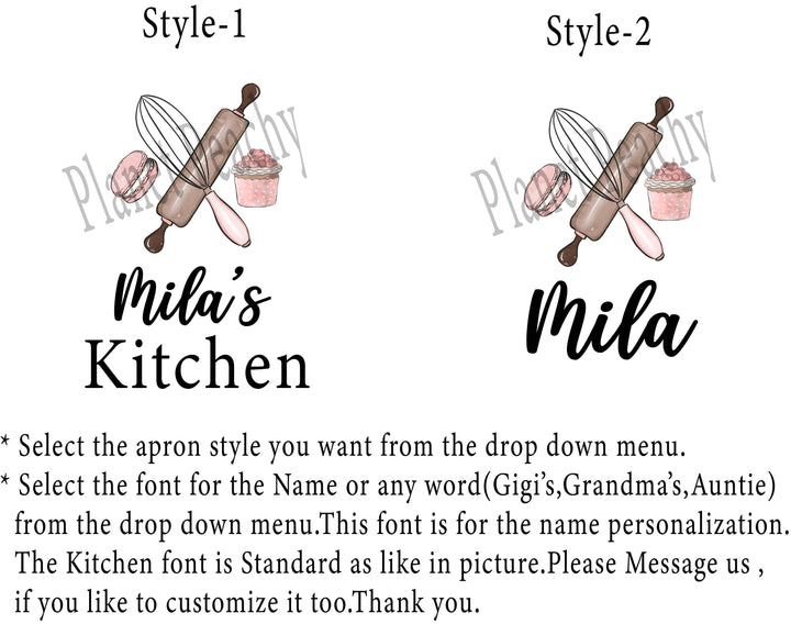 Personalized Women's Custom Apron Gift Set