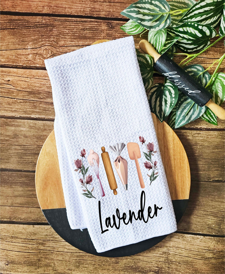 Dish Towel With Name Custom Dish Towel Personalized Kitchen