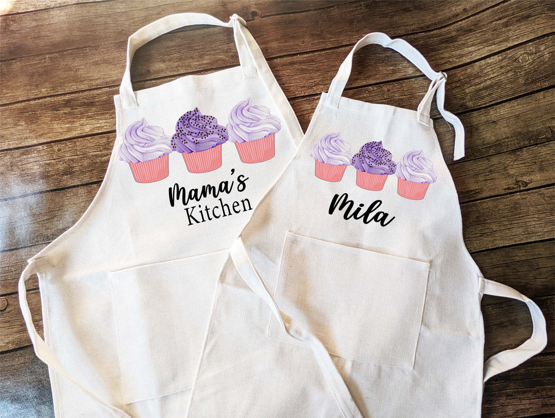 Personalized apron for kids with pockets Baking party favor gift customized apron for women Baking apron kids Cupcake Baker apron with name