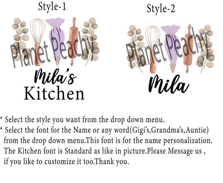 Personalized Linen Apron for Women & Kids with Pocket
