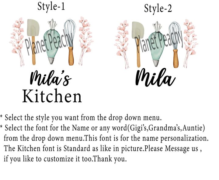 Personalized Apron & Oven Mitts Set