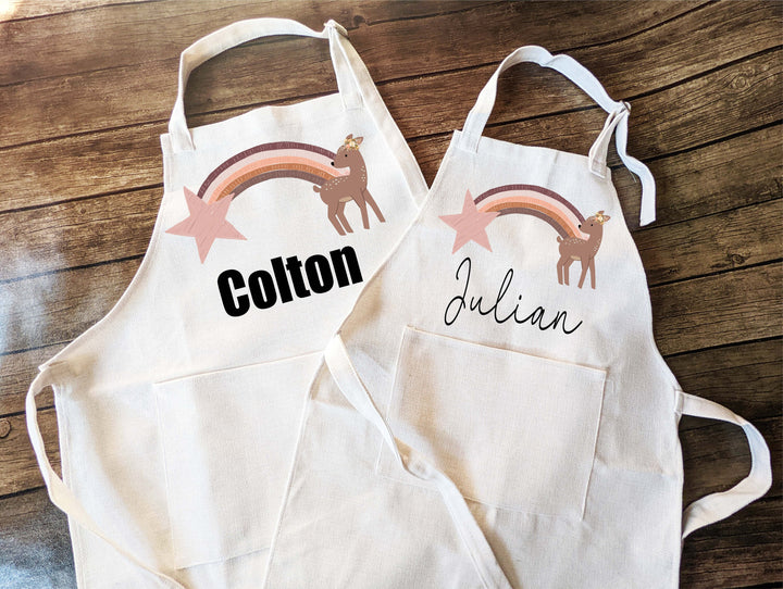 Personalized kids Apron Toddler apron birthday gift for kid with Pocket Personalized child apron Custom Baking apron kid Girls kitchen apron