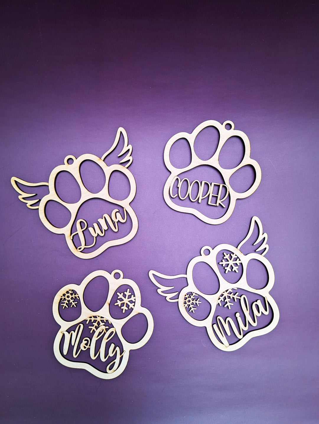 Personalized Pet Paw Christmas Ornament Custom Dog Keepsake