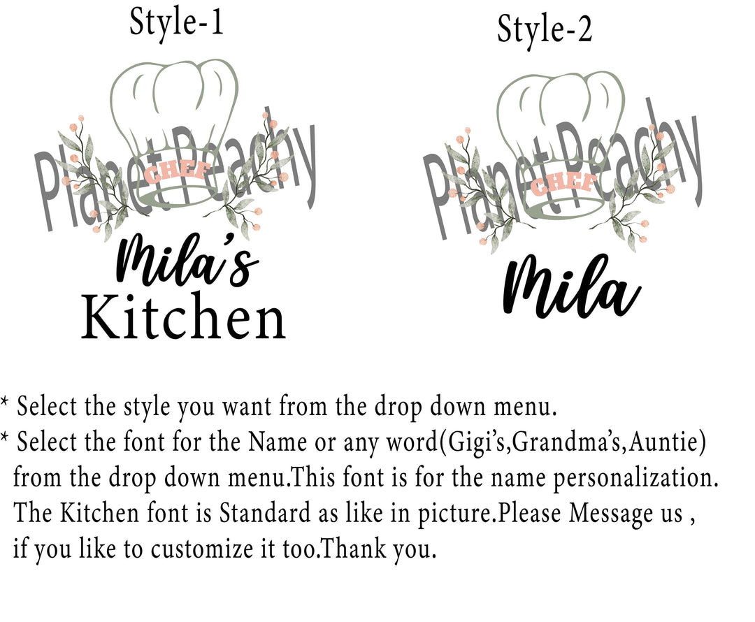 Personalized Chef Aprons For Women With Pocket Kids Gift