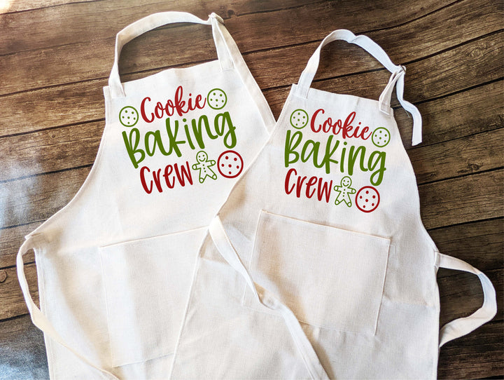 Holiday Cookie Baking Crew Family Apron Set
