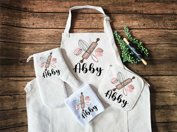 Custom Apron for Women with Pocket and Gift Set