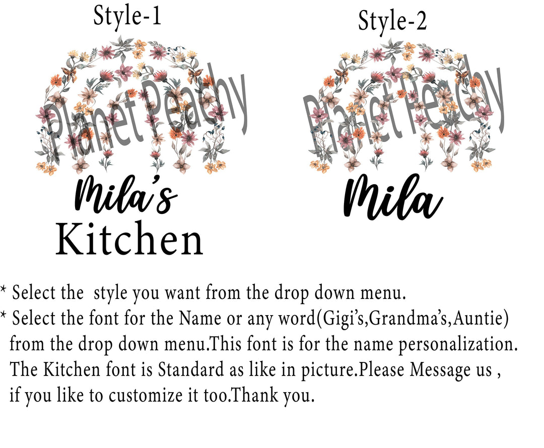 Apron Gift Set for Women with Pocket Personalized Custom