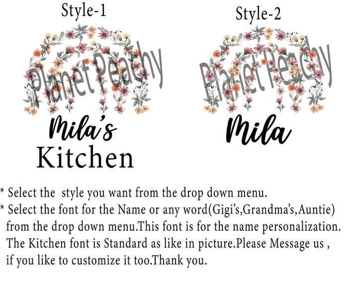 Apron Gift Set for Women with Pocket Personalized Custom