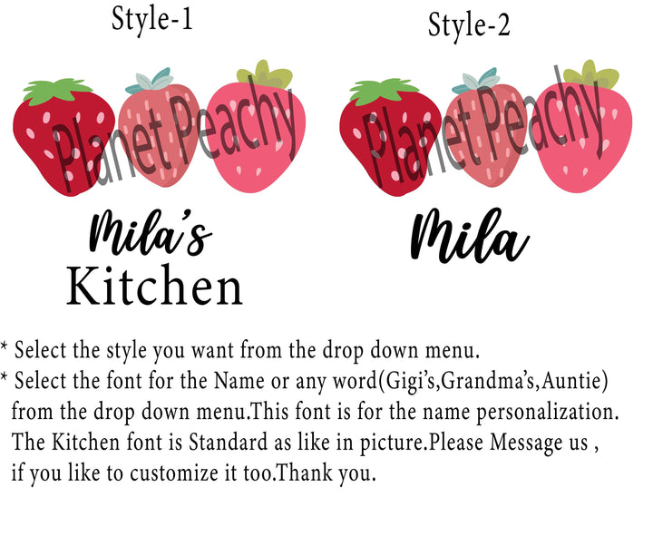 Baking Apron for women with pocket strawberry lover Custom Oven mitt and Potholder Personalized dish towel Kitchen gift for mom wedding gift