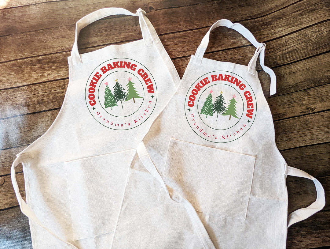 Cookie Baking Crew Grandma's Kitchen Apron Set Gift