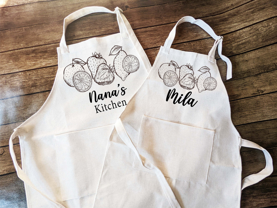 Kitchen Apron for Women with Pocket Custom Oven Mitts