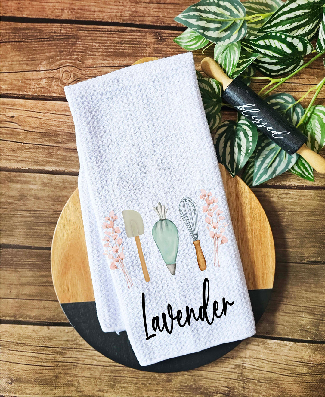 Personalized Kitchen Towel Custom Dish Towel Gift for Her