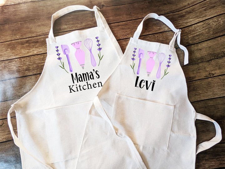 Custom Apron for Women With Pocket Oven Mitt Set Gift