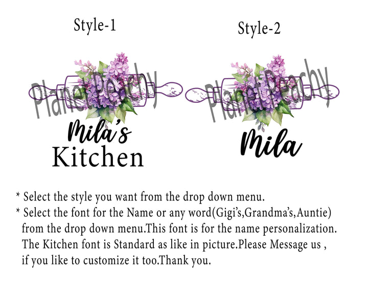 Personalized Monogrammed Aprons for Women with Pocket