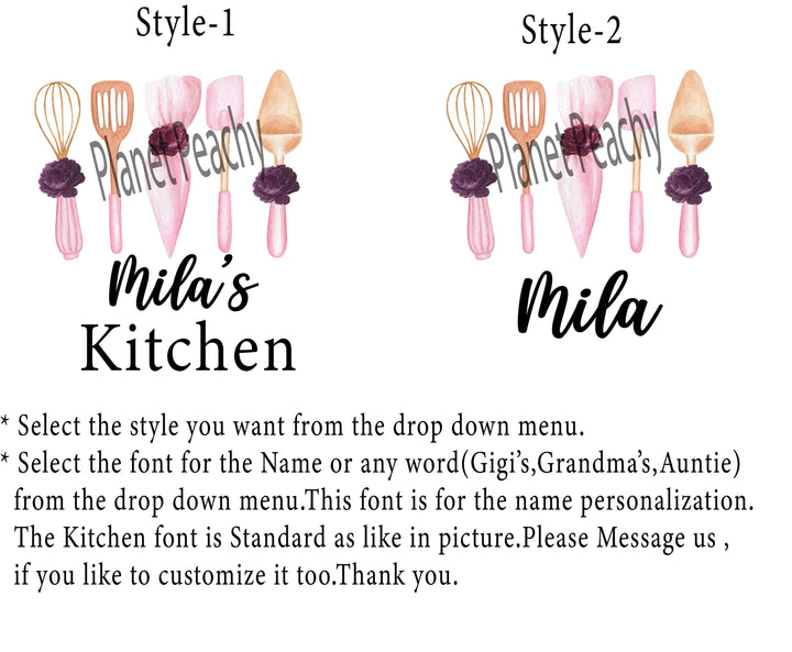 Personalized Linen Kitchen Apron Set with Pocket for Women