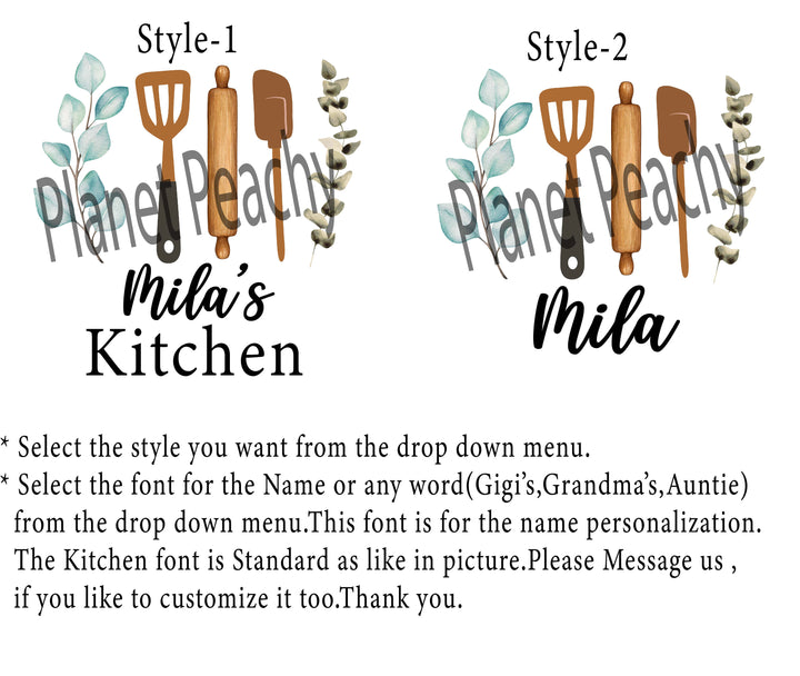 Personalized Apron Set for Women & Kids