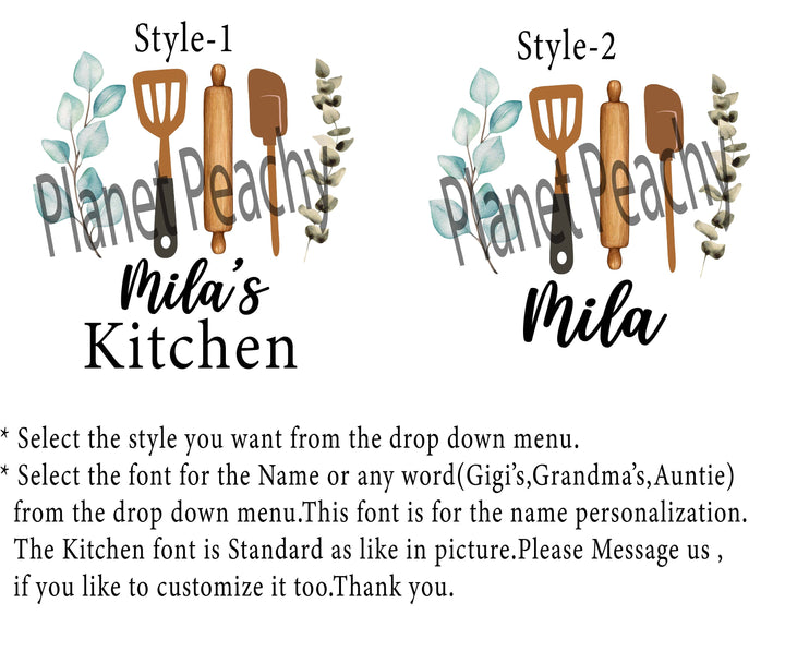 Personalized Aprons for Women with Pocket and Kids Apron