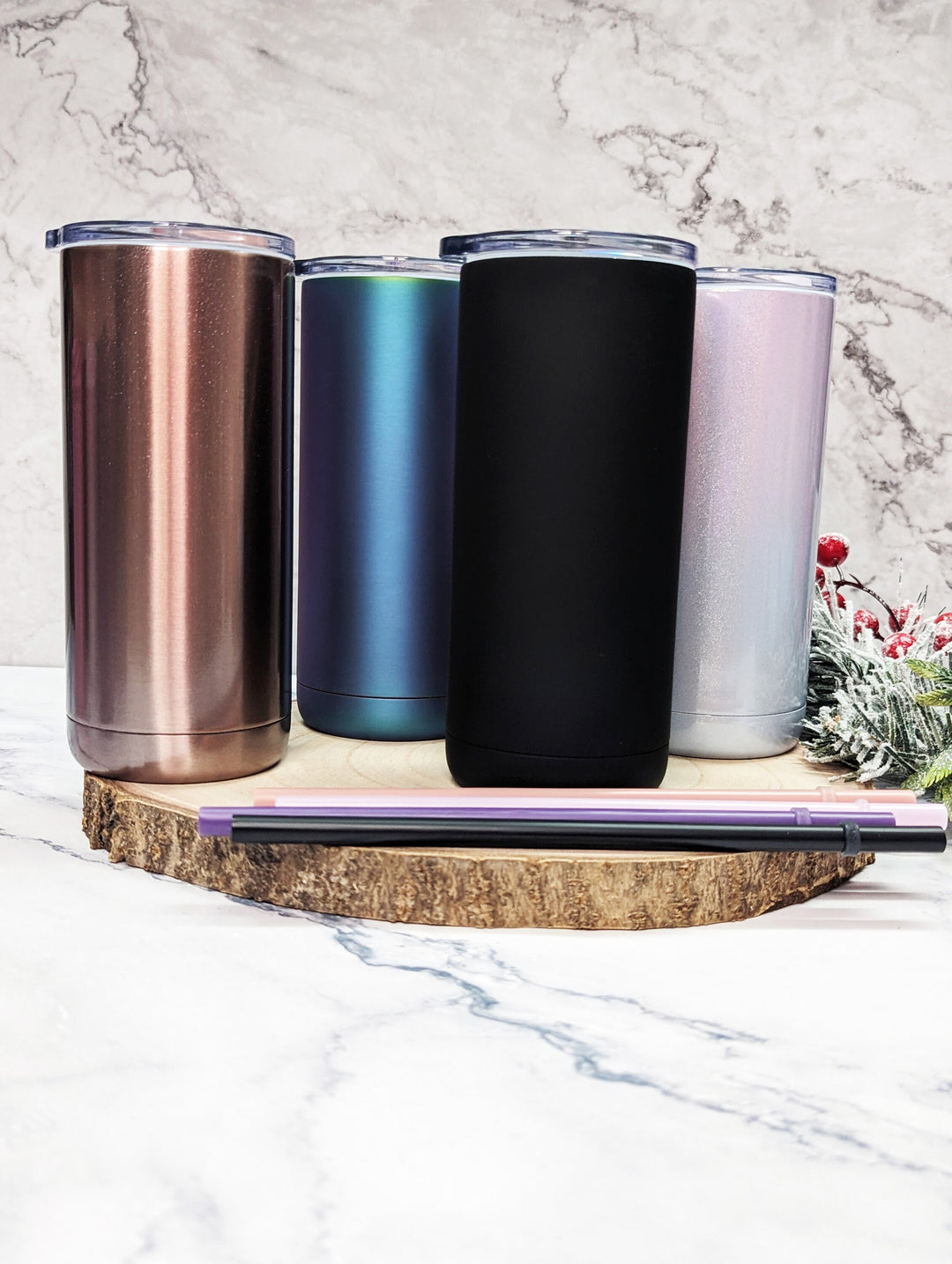 Personalized Skinny Tumbler Laser Engraved Custom Bridesmaid Tumbler