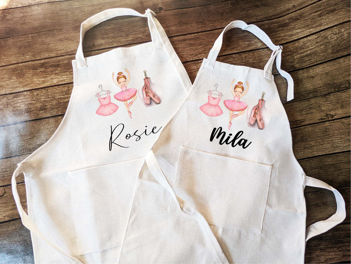 Personalized Ballerina Kids Apron for Girls