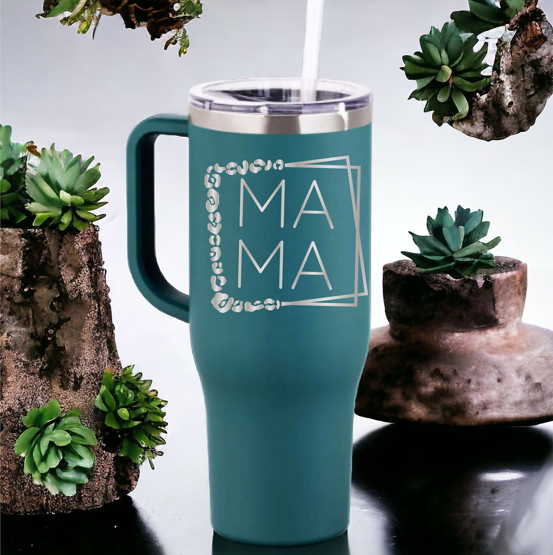 Personalized Mama Tumbler – Stylish 40 oz with Lid