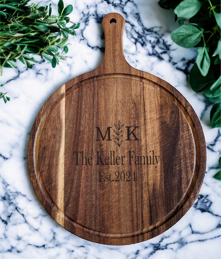 Personalized Cutting wood board Custom Charcuterie Board Couple Wedding Housewarming gift anniversary gift Family name serving tray bread