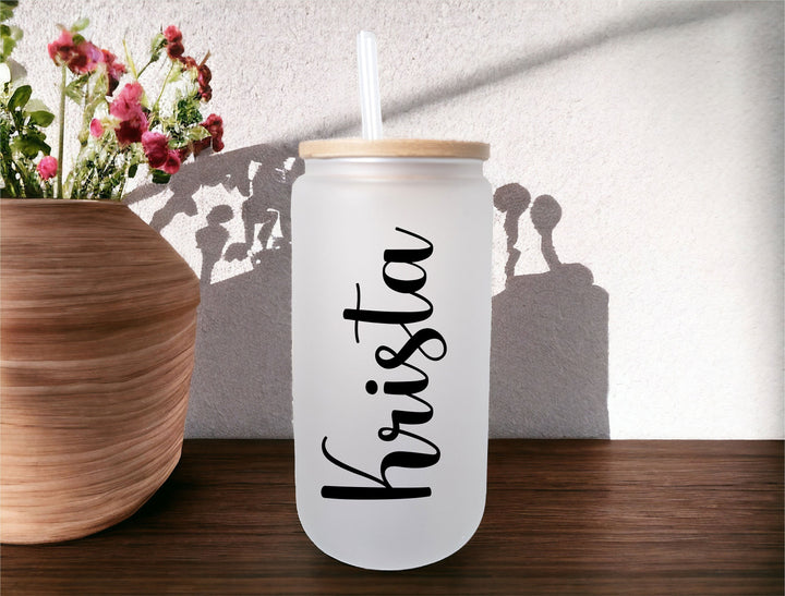 Bridesmaid proposal gift cup bachelorette gifts for bridesmaids Tumblers Set Personalized ice coffee Cups Maid of Honor Glass Can Coffee Cup