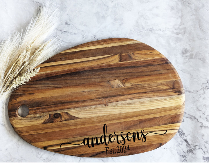 Personalized Cheese boards Teak wood Charcuterie Board Customized cutting Board&nbsp;Serving Tray Unique Wedding Engagement Gift Housewarming