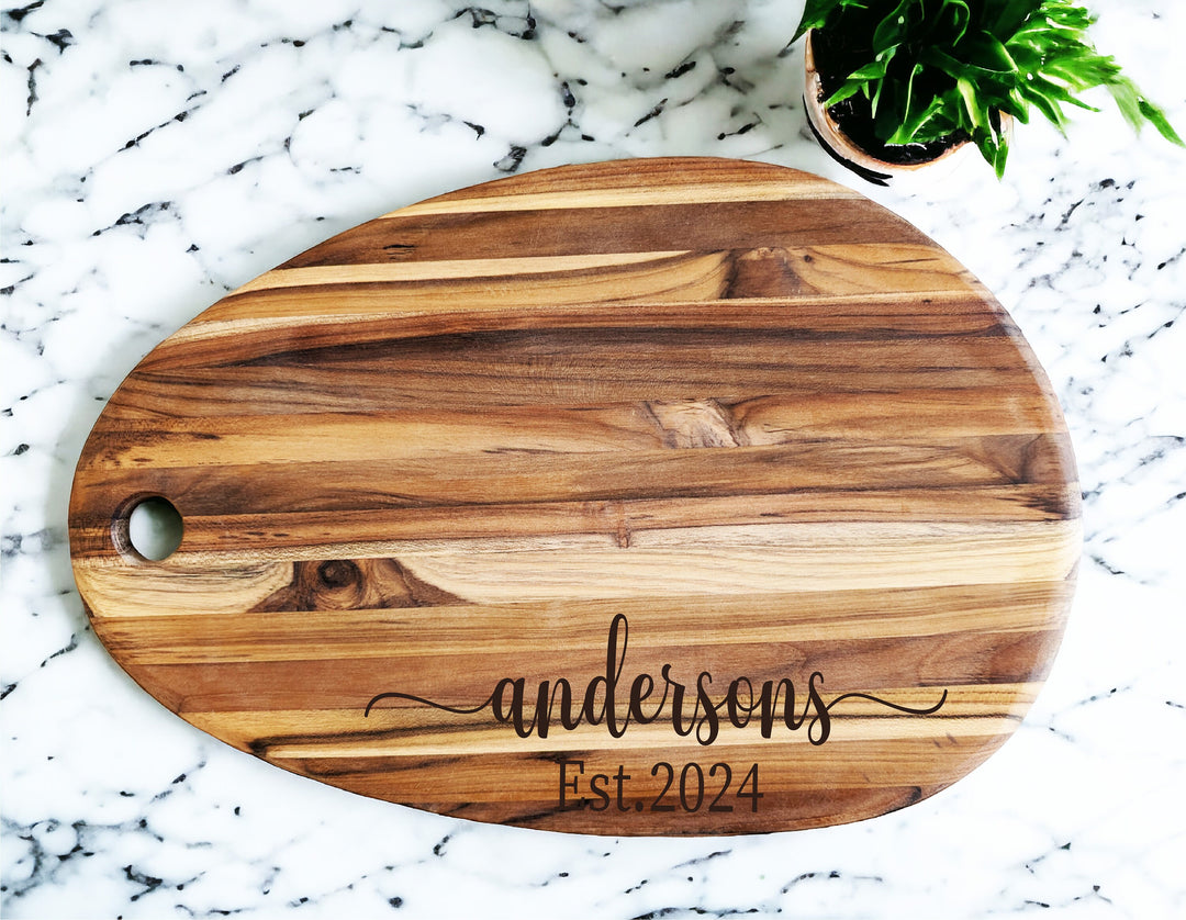 Personalized Cheese boards Teak wood Charcuterie Board Customized cutting Board&nbsp;Serving Tray Unique Wedding Engagement Gift Housewarming