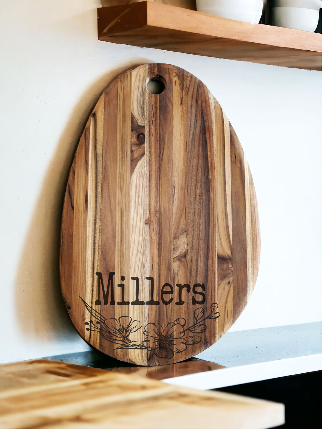 Personalized Cutting Board Teak Wood Custom Charcuterie Board