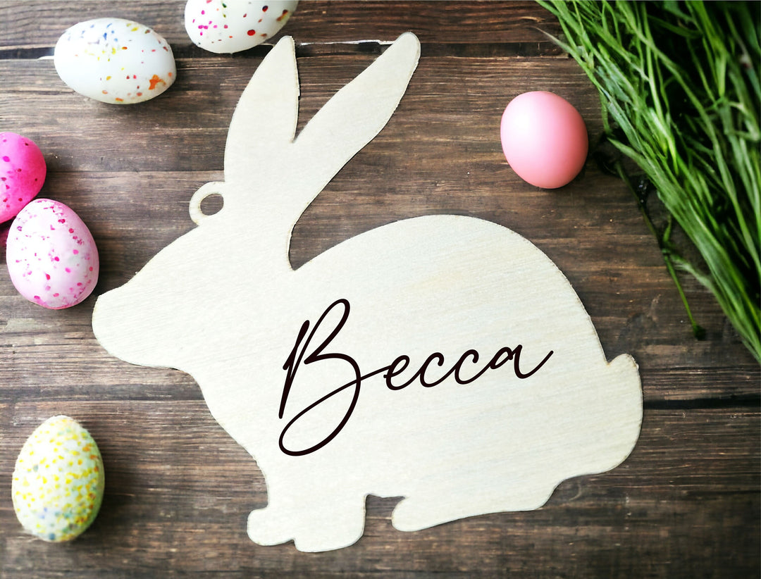 Customized Easter Bunny Name Tag Minimalist egg&nbsp;Name Tag Personalized easter Basket&nbsp;bunny Tag Easter Tags for easter basket Kids name Tag