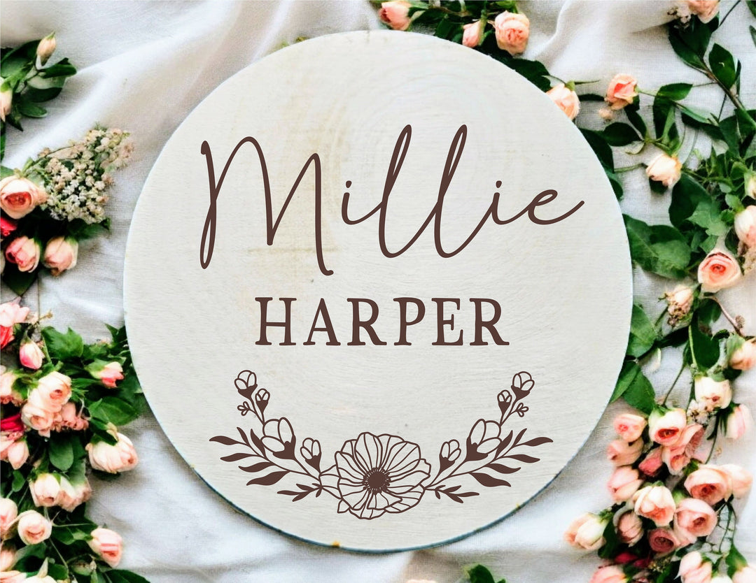 Baby Birth Announcement name Sign Engraved name Announcement Plaque Baby Wooden Nursery Decor&nbsp;Newborn Name Photo Prop Baby Shower Gift