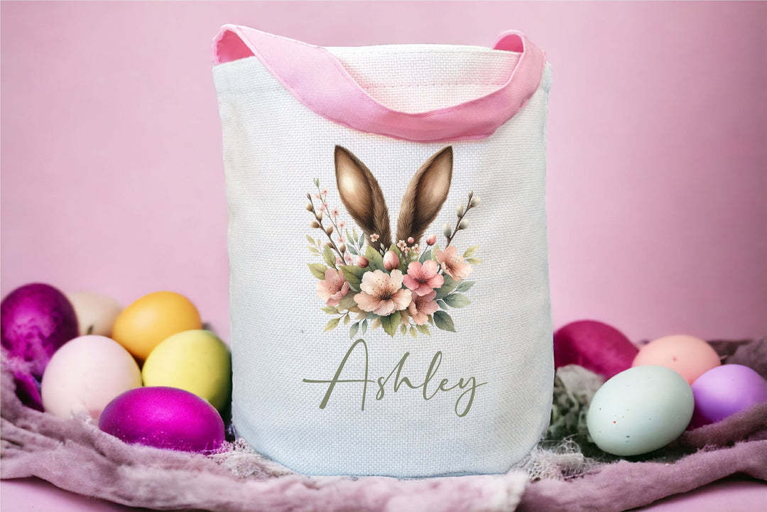 Personalized Easter bags Easter egg bag Customized easter bag Easter egg hunt bag Kids personalized easter gift custom Egg Hunting bunny Bag