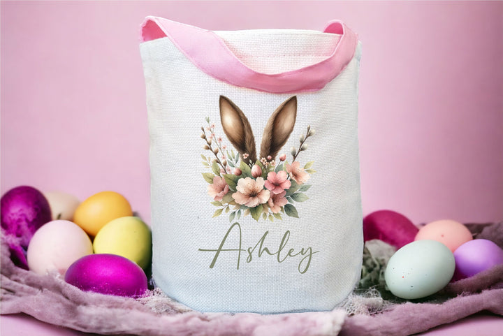 Personalized Easter bags Easter egg bag Customized easter bag Easter egg hunt bag Kids personalized easter gift custom Egg Hunting bunny Bag