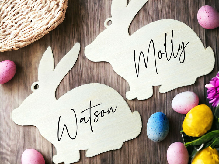 Customized Easter Bunny Name Tag Minimalist egg&nbsp;Name Tag Personalized easter Basket&nbsp;bunny Tag Easter Tags for easter basket Kids name Tag