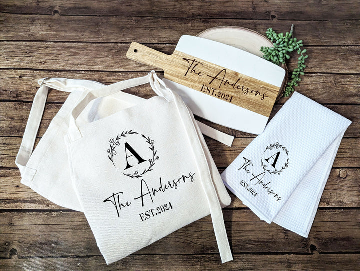 Personalized Wedding Kitchen Gift for Couple Cheese Board