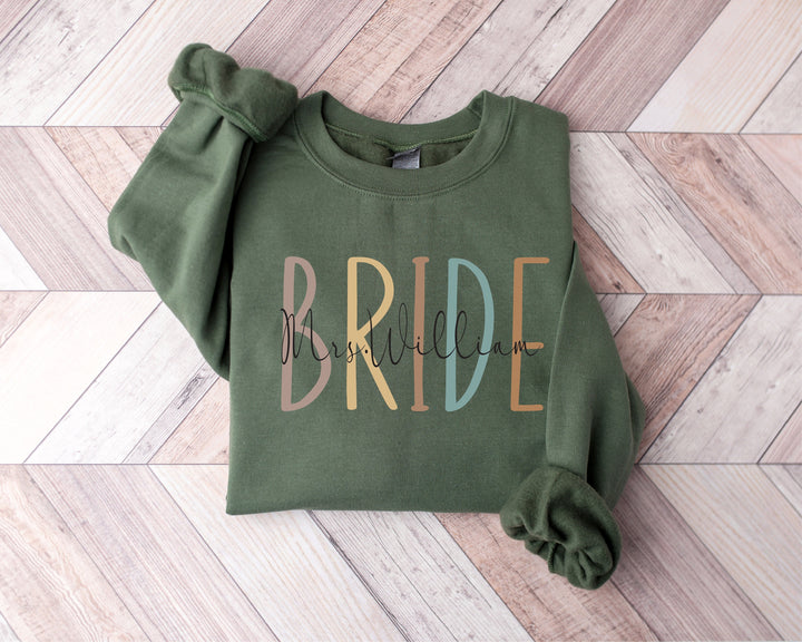 Personalized bride Sweat Shirt Bride to be shirt For bridal shower gift Bachelorette sweat shirt Fianc&#233;e gift Future mrs to be gift Sweater