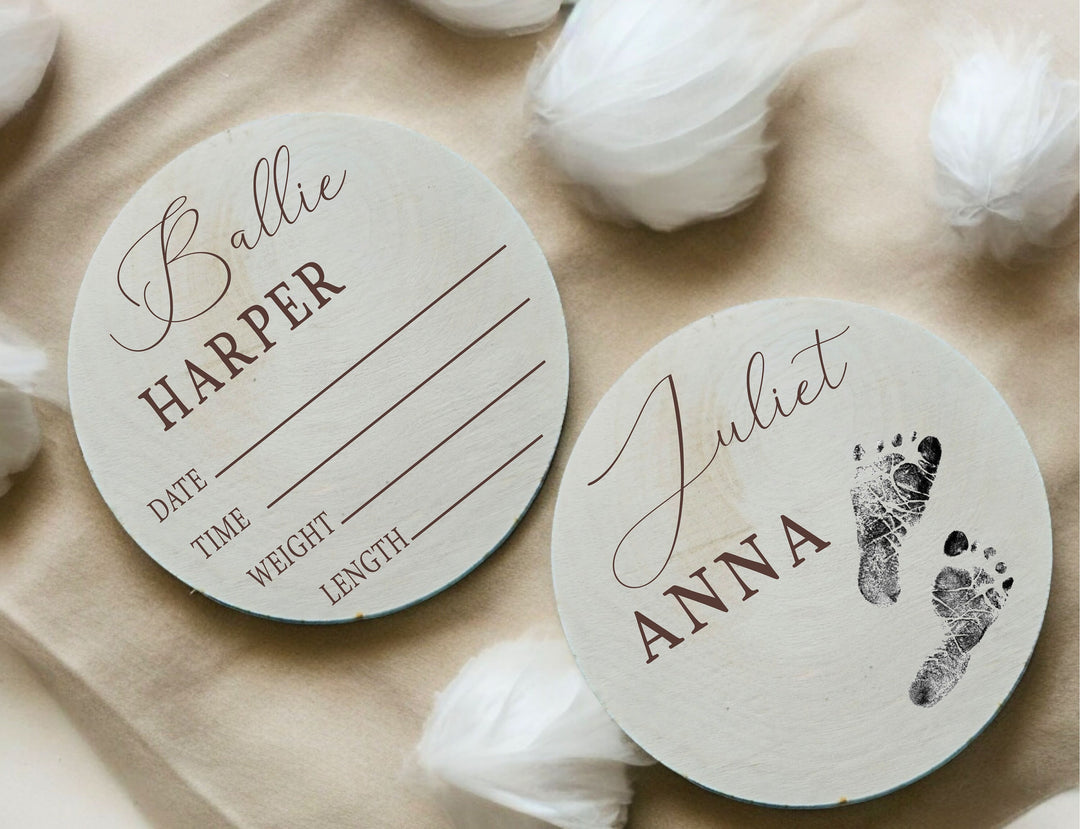 Custom Baby Birth Stats and Name Sign Engraved Name Announcement Plaque