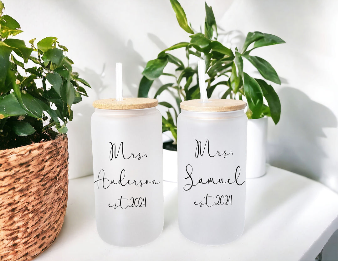 Personalized Future Mrs Bride Gift Iced Coffee Cup Tumbler