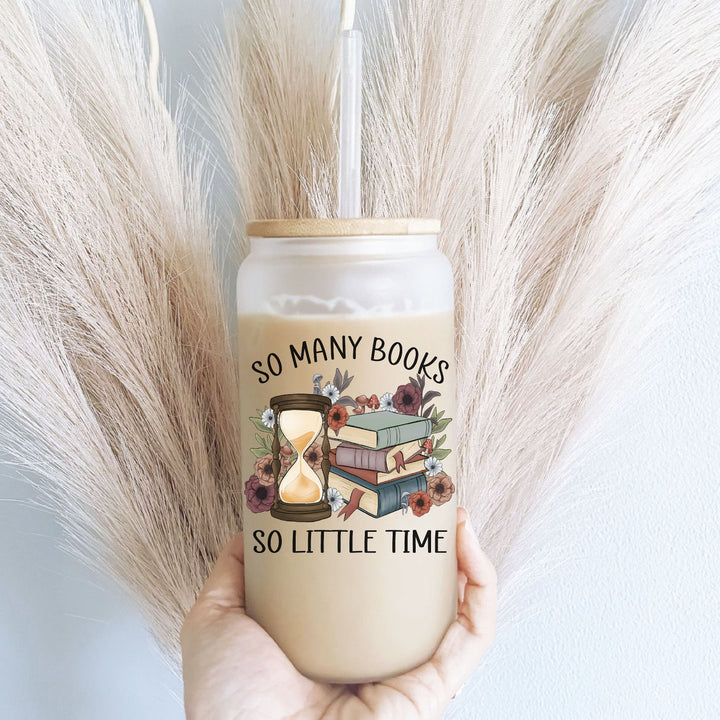 So Many Book Iced Coffee Cup With Lid Straw Reader Gift