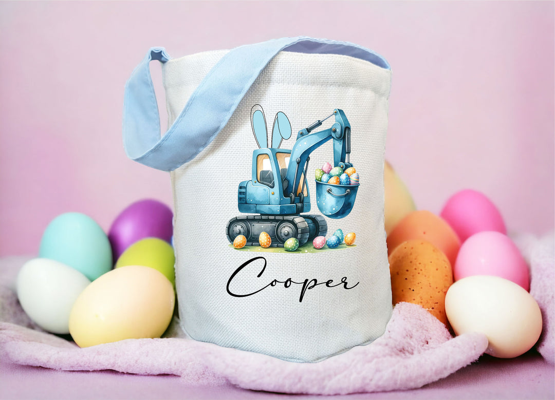 Personalized Monster Truck Easter Egg Hunt Bag for Boys