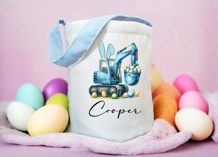 Personalized Monster Truck Easter Egg Hunt Bag for Boys