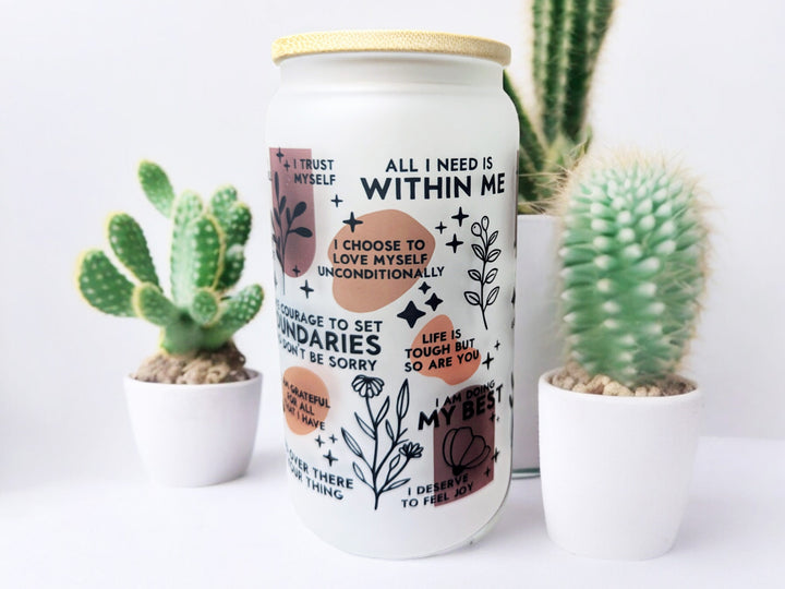 Positive Daily Reminders Iced Coffee Cup Positive Affirmation